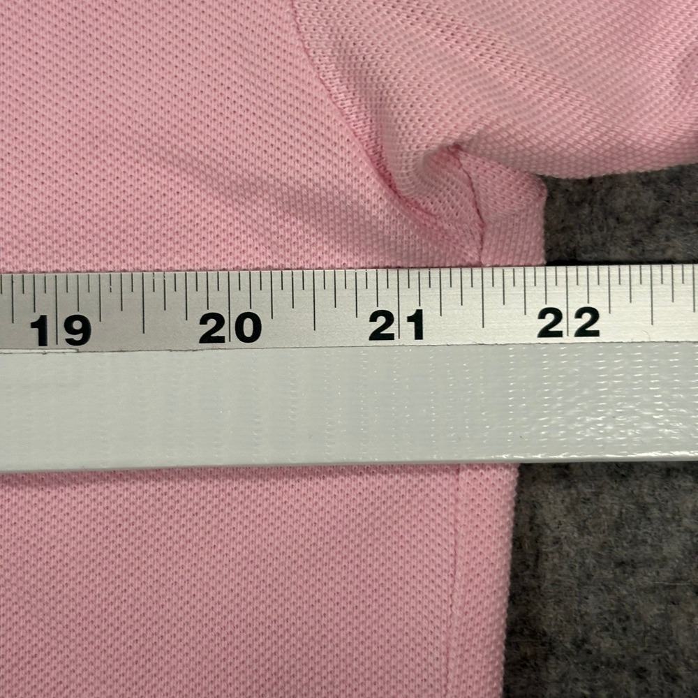 Vintage Y2K Polo Ralph Lauren Mesh Polo Shirt Mens M Pink Blue Pony Short Sleeve - Picture 7 of 9